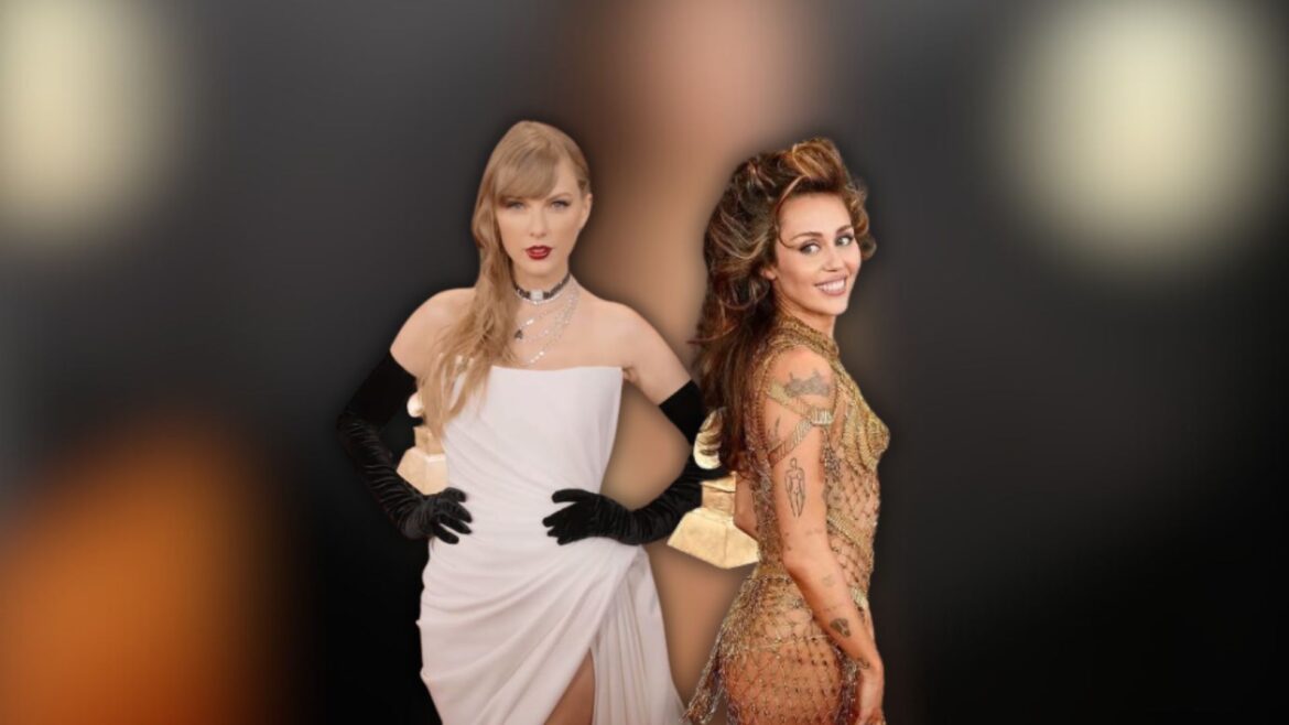 Taylor Swift und Miley Cyrus bei den Grammys 2024